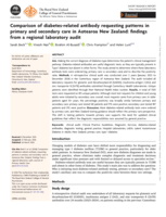 Comparison of diabetes-related antibody requesting patterns in primary and secondary care in Aotearoa New Zealand: findings from a regional laboratory audit