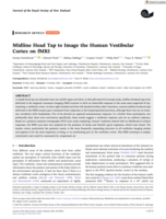 Midline Head Tap to Image the Human Vestibular Cortex on fMRI