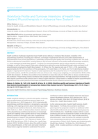Workforce profile and turnover intentions of Health New Zealand physiotherapists in Aotearoa New Zealand