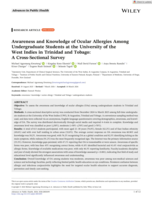 Awareness and Knowledge of Ocular Allergies Among Undergraduate Students at the University of the West Indies in Trinidad and Tobago: A Cross‐Sectional Survey