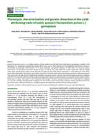 Phenotypic characterization and genetic dissection of the yield-attributing traits of exotic quinoa (Chenopodium quinoa L.) germplasm