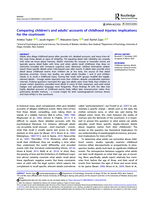 Comparing children's and adults' accounts of childhood injuries: implications for the courtroom