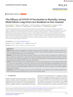 The Efficacy of COVID-19 Vaccination in Mortality Among Multi-Ethnic Long-Term Care Residents in New Zealand