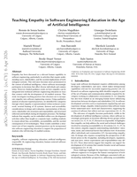 Teaching Empathy in Software Engineering Education in the Age of Artificial Intelligence