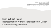 Seen but Not Heard: Representation Without Participation in Queer Community Organisations