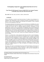 Re-Imagining Comparative Land Administration Data for the Next Decade Re-Imagining Comparative Land Administration Data for the Next Decade