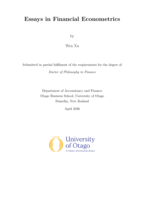 Essays in financial econometrics