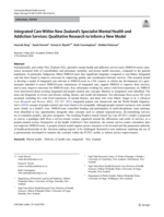 Integrated Care Within New Zealand's Specialist Mental Health and Addiction Services: Qualitative Research to Inform a New Model