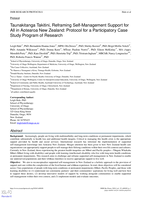 Taunakitanga Takitini, Reframing Self-Management Support for All in Aotearoa New Zealand: Protocol for a Participatory Case Study Program of Research