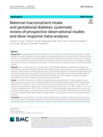 Maternal macronutrient intake and gestational diabetes: systematic review of prospective observational studies and dose-response meta-analyses