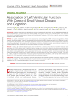 Association of Left Ventricular Function With Cerebral Small Vessel Disease and&nbsp;Cognition