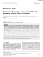 Key Factors Influencing the Adoption of CAD/CAM in the Fabrication of Indirect Dental Restorations