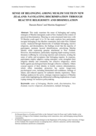 Sense of Belonging Among Muslim Youth in New Zealand: Navigating Discrimination Through Reactive Religiosity and Dissimulation