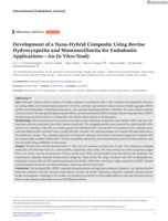 Development of a Nano-Hybrid Composite Using Bovine Hydroxyapatite and Montmorillonite for Endodontic Applications-An In&nbsp;Vitro Study