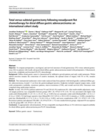 Total versus subtotal gastrectomy following neoadjuvant flot chemotherapy for distal diffuse gastric adenocarcinoma: an international cohort study