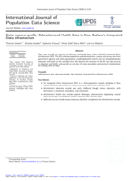 Data Resource Profile: Education and Health Data in New Zealand’s Integrated Data Infrastructure