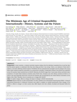 The Minimum Age of Criminal Responsibility Internationally—History, Systems and the Future
