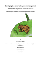 Developing the conservation genomic management of Leiopelma frogs: from minimally-invasive sampling to modern population genomic studies