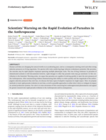 Scientists' Warning on the Rapid Evolution of Parasites in the Anthropocene