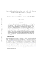 A general formalism for coupling scalar fields to the Einstein equations without a variational principle