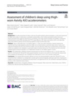 Assessment of children’s sleep using thigh-worn Axivity AX3 accelerometers