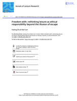 Freedom with: rethinking leisure as ethical responsibility beyond the illusion of escape