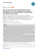 Open Versus Hybrid and Total Minimally Invasive Transthoracic Ivor Lewis Esophagectomy Following Neoadjuvant FLOT Chemotherapy: An Australian and New Zealand Cohort Study