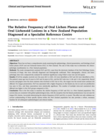 The Relative Frequency of Oral Lichen Planus and Oral Lichenoid Lesions in a New Zealand Population Diagnosed at a Specialist Reference Centre