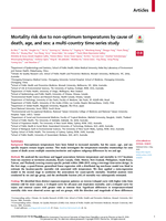 Mortality risk due to non-optimum temperatures by cause of death, age, and sex: a multi-country time-series study