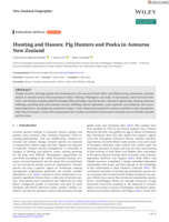 Hunting and Hauora: Pig Hunters and Poaka in Aotearoa New Zealand