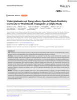 Undergraduate and Postgraduate Special Needs Dentistry Curricula for Oral Health Therapists: A Delphi Study