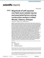 Magnitude of self-reported non-fatal work-related injuries and associated factors among construction workers in Aleta Wondo, Sidama, Ethiopia