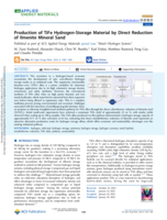 Production of TiFe Hydrogen-Storage Material by Direct Reduction of Ilmenite Mineral Sand