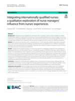 Integrating internationally qualified nurses: a qualitative exploration of nurse managers' influence from nurses' experiences
