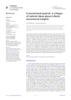 A sociomoral quarrel: a critique of nativist ideas about infants' sociomoral insights