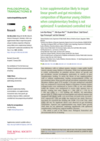 Is iron supplementation likely to impair linear growth and gut microbiota composition of Myanmar young children when complementary feeding is not optimized? A randomized controlled trial