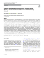 Cognition, Mood, and Brain Hemodynamics After Interval Stair Climbing: A Randomized Controlled Crossover Trial in University Students