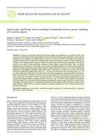 Small swabs, small frogs: buccal swabbing for minimally-invasive genetic sampling of <em>Leiopelma</em> species