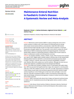 Maintenance Enteral Nutrition in Paediatric Crohn’s Disease: A Systematic Review and Meta-Analysis