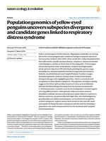 Population genomics of yellow-eyed penguins uncovers subspecies divergence and candidate genes linked to respiratory distress syndrome