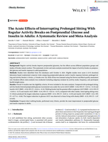The Acute Effects of Interrupting Prolonged Sitting With Regular Activity Breaks on Postprandial Glucose and Insulin in Adults: A Systematic Review and Meta-Analysis