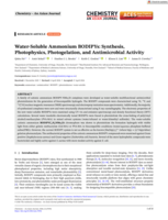 Water-Soluble Ammonium BODIPYs: Synthesis, Photophysics, Photogelation, and Antimicrobial Activity