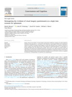 Reimagining the vividness of visual imagery questionnaire as a single item screener for aphantasia