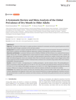 A Systematic Review and Meta-Analysis of the Global Prevalence of Dry Mouth in Older Adults