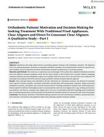 Orthodontic Patients' Motivation and Decision-Making for Seeking Treatment With Traditional Fixed Appliances, Clear Aligners and Direct-To-Consumer Clear Aligners: A Qualitative Study-Part I