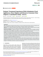 Patients' Treatment Experiences With Orthodontic Fixed Appliances, Clear Aligners and Direct-to-Consumer Clear Aligners: A Qualitative Study-Part II