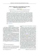 Impact of emergent order on energy efficiency in active matter: Insights from a minimal lattice model