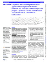 Objective data-driven personalised approach to diagnosis of chronic tinnitus: the Tinnitus Detection (TIDE) project – protocol for the identification and validation of a biomarker for tinnitus