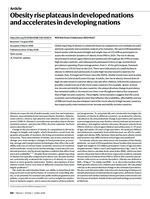 Obesity rise plateaus in developed nations and accelerates in developing nations