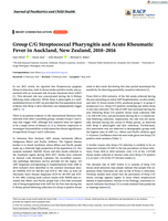 Group C/G Streptococcal Pharyngitis and Acute Rheumatic Fever in Auckland, New Zealand, 2010–2016